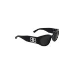 Women’s Bossy Round Af Sunglasses in Black - Image 4